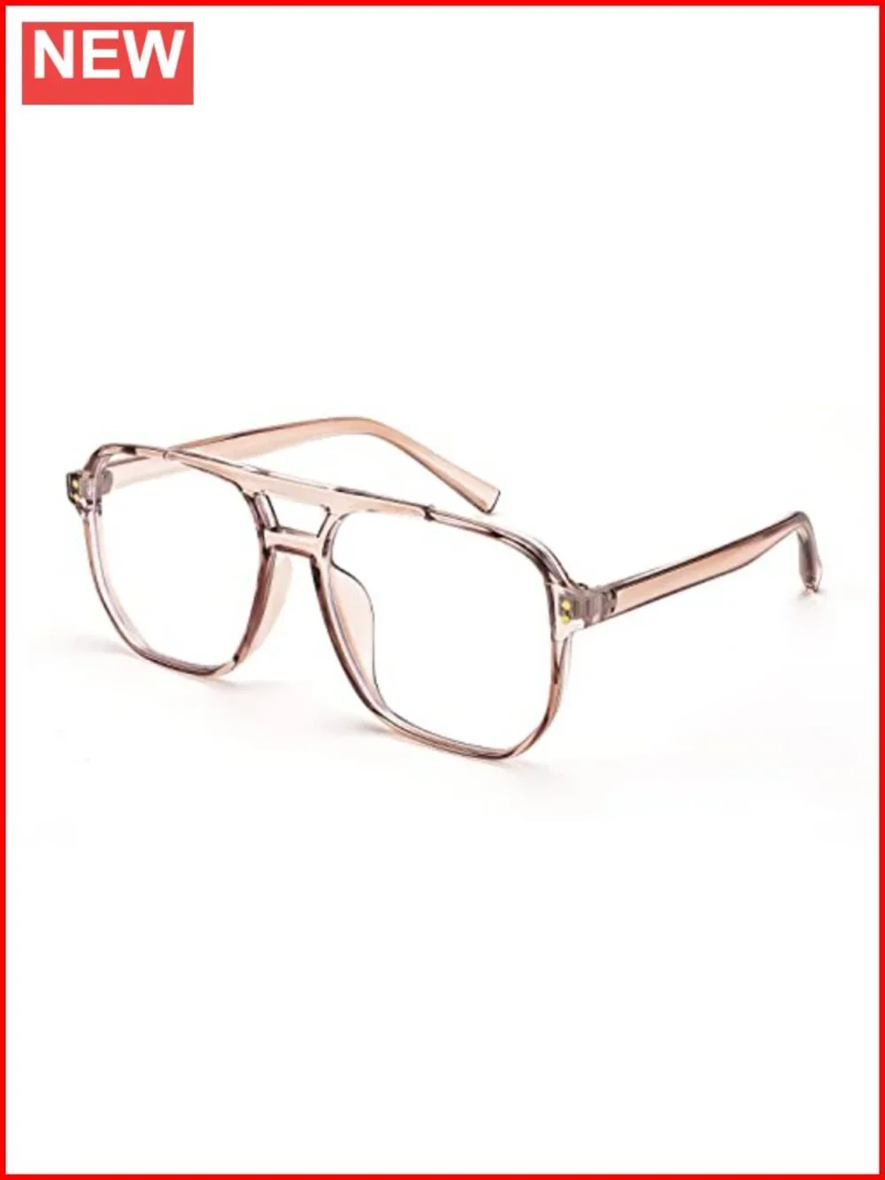 Blue Light Blocking Square Pilot Reading Glasses for Women Men, Anti Eyestrain